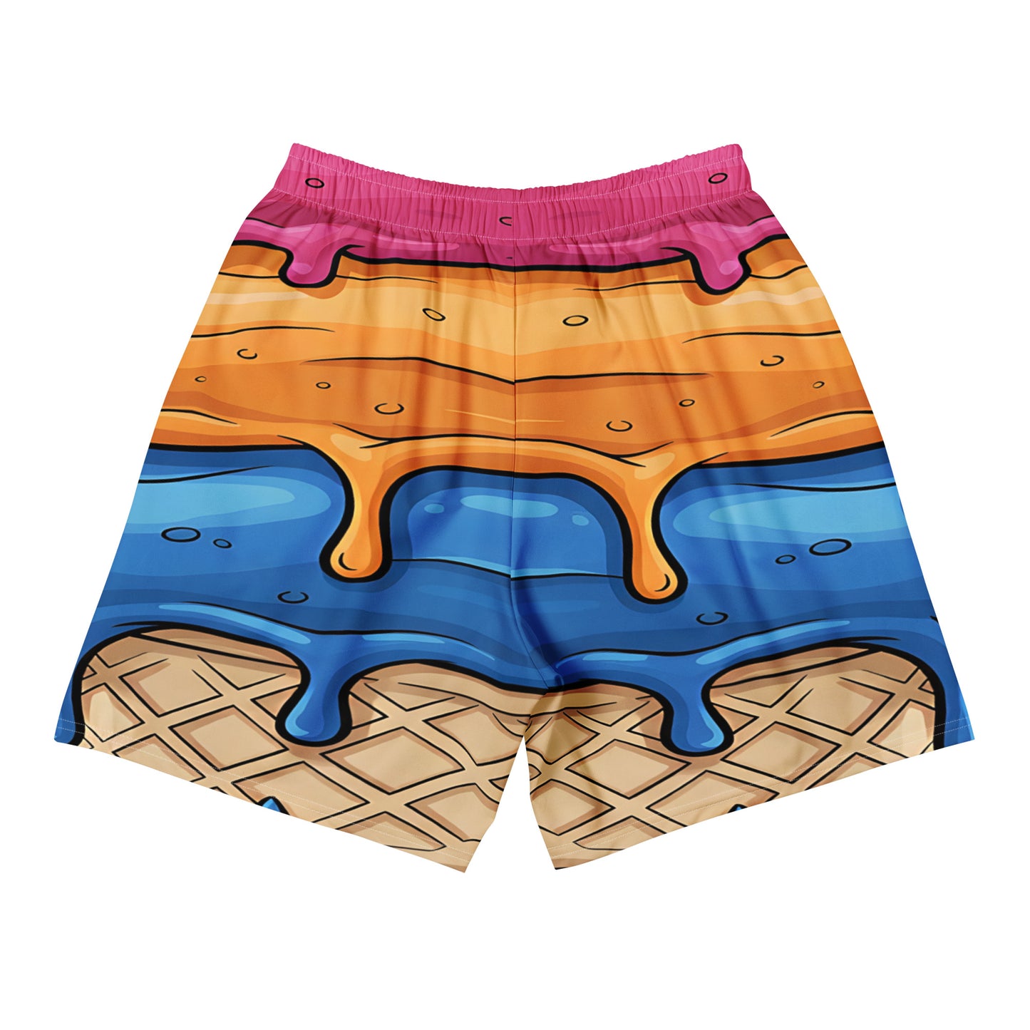 -Ice Cream Gang Shorts from B.Different Clothing, back view, graffiti-inspired streetwear