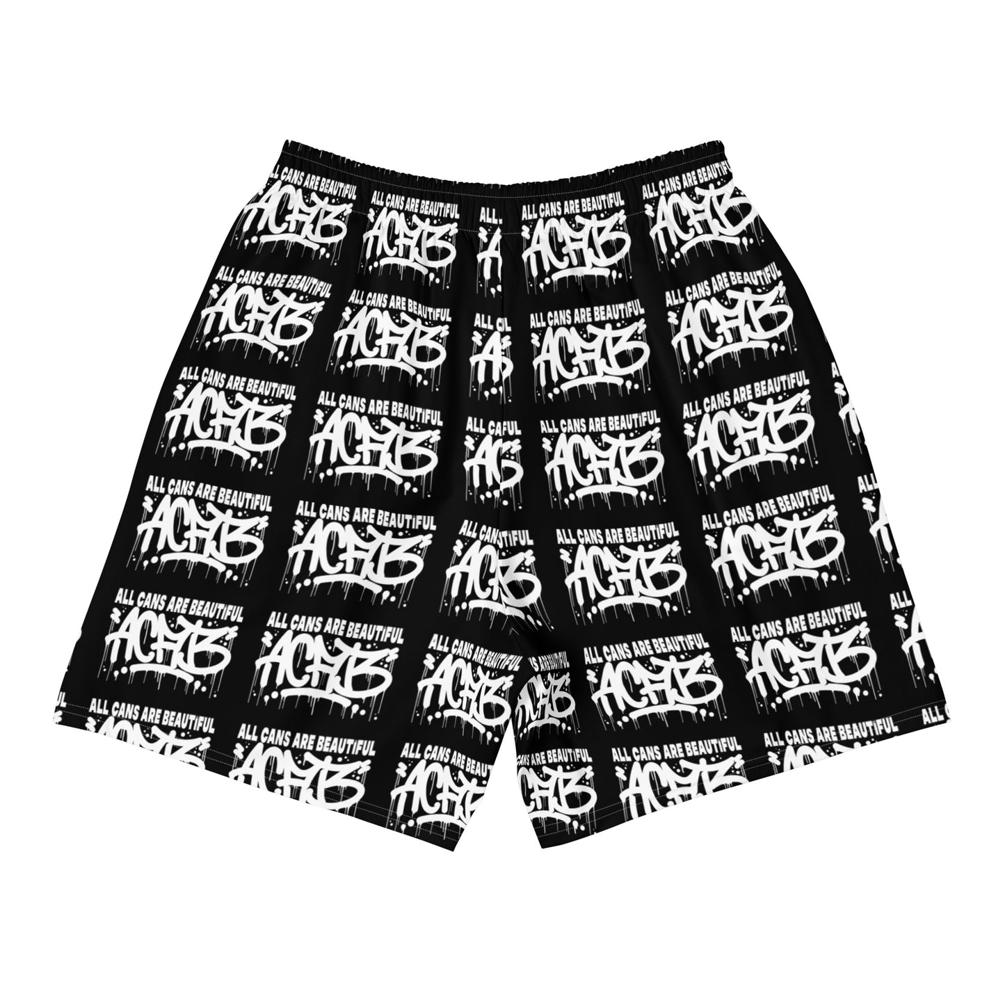Black-ACAB Graffiti Tag Shorts from B.Different Clothing, back view, graffiti-inspired streetwear