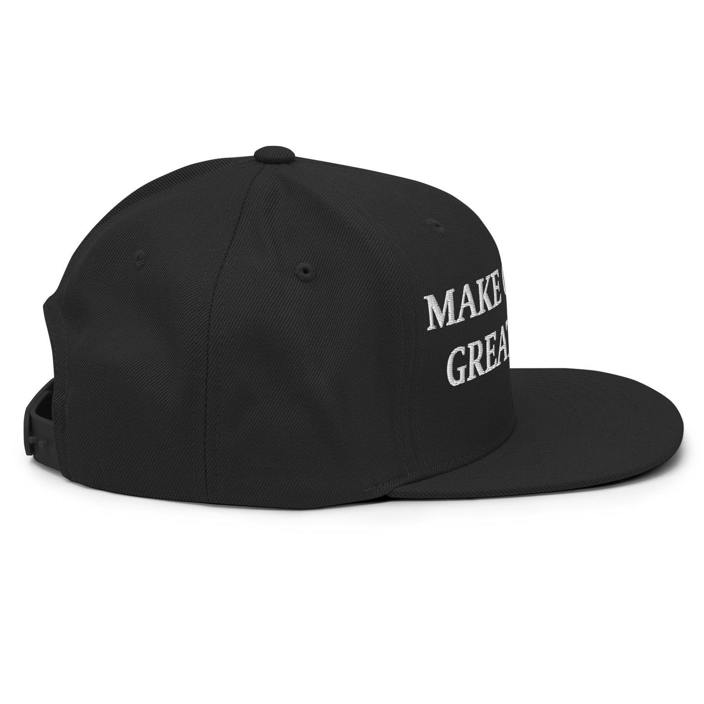 Black-Make Graffiti Great Again Snapback Hat from B.Different Clothing, right view, graffiti-inspired streetwear