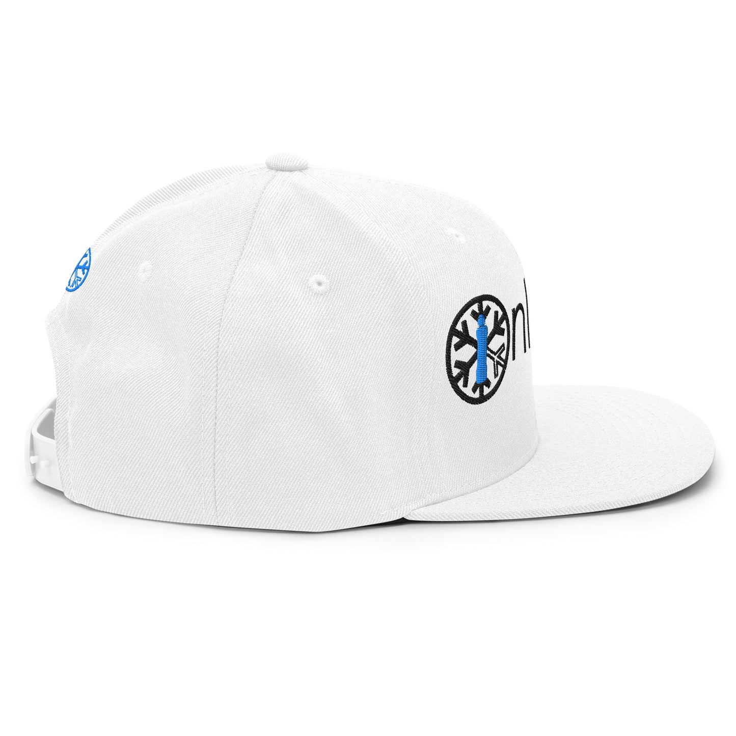 White-Only Tags Graffiti Snapback Hat from B.Different Clothing, right view, graffiti-inspired streetwear