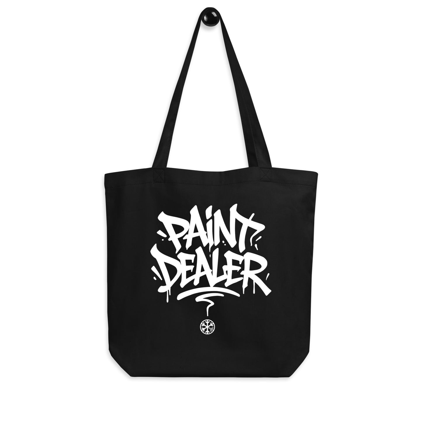 Hanging Paint Dealer Graffiti Tag Tote Bag black from B.Different Clothing, graffiti-inspired streetwear