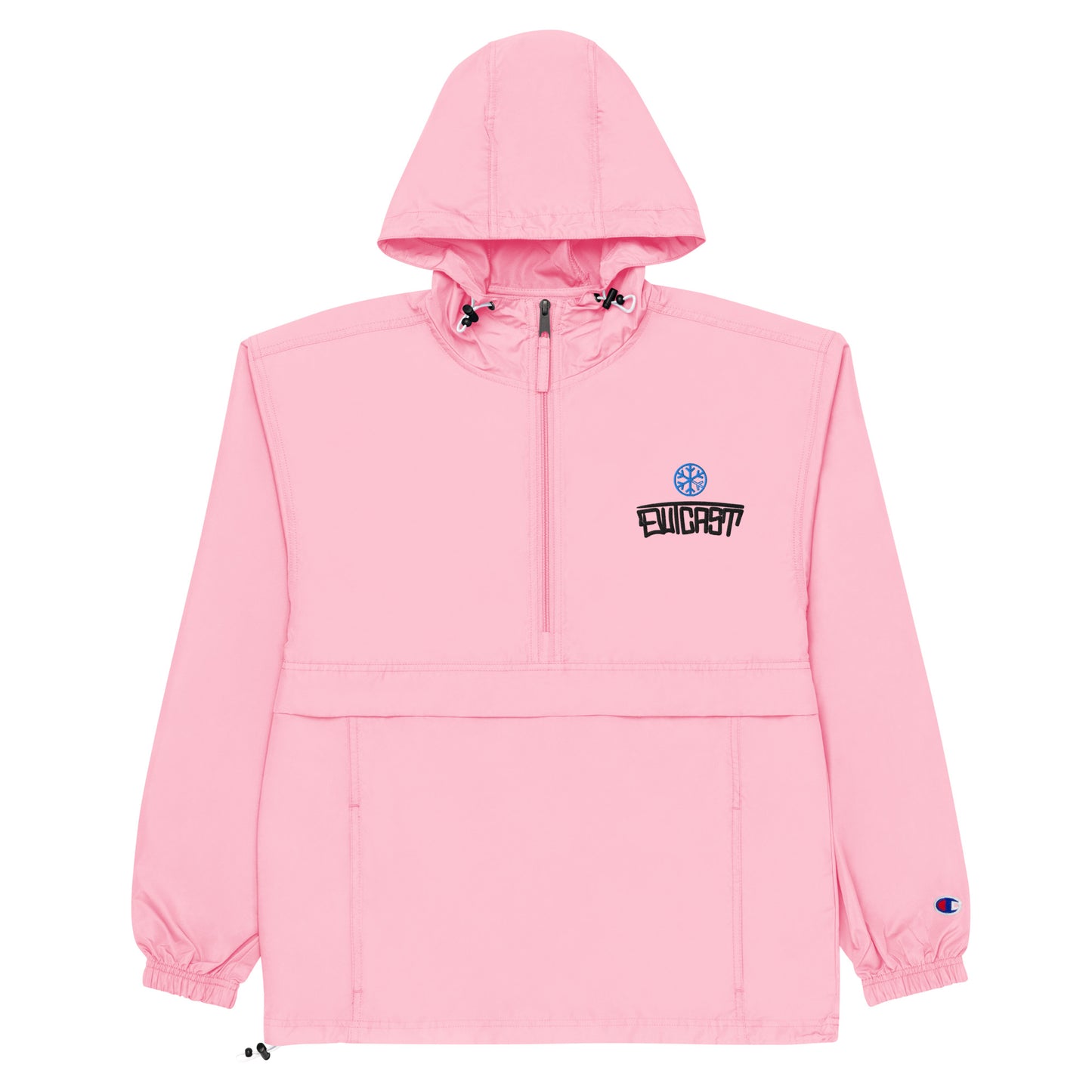 Pink-Outcast Graffiti Tag Windbreaker Jacket from B.Different Clothing, flat view, graffiti-inspired streetwear