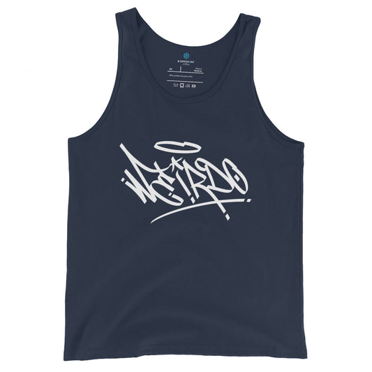 Weirdo Tag tank top navy by B.Different Clothing independent graffiti street art inspired streetwear