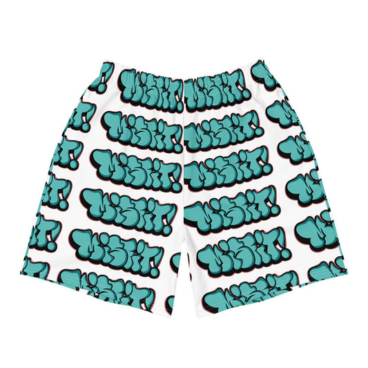 front of misfit throwie shorts white by B.Different Clothing independent streetwear inspired by street art graffiti