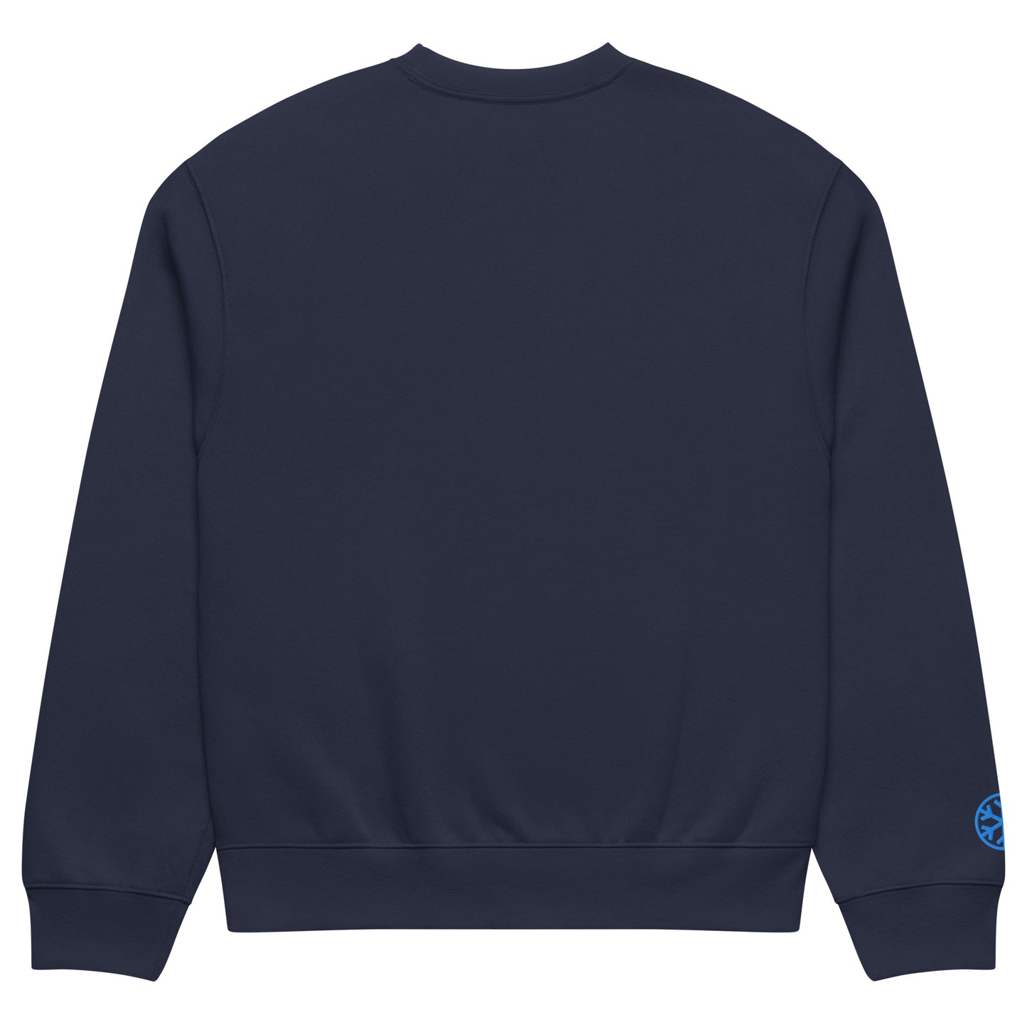 Navy-Pixel Spray Can Graffiti Sweatshirt from B.Different Clothing, back view, graffiti-inspired streetwear, oversized heavyweight