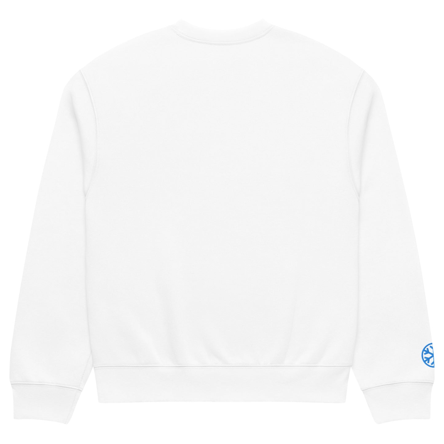 White-Pixel Marker Graffiti Sweatshirt from B.Different Clothing, back view, graffiti-inspired streetwear, oversized heavyweight