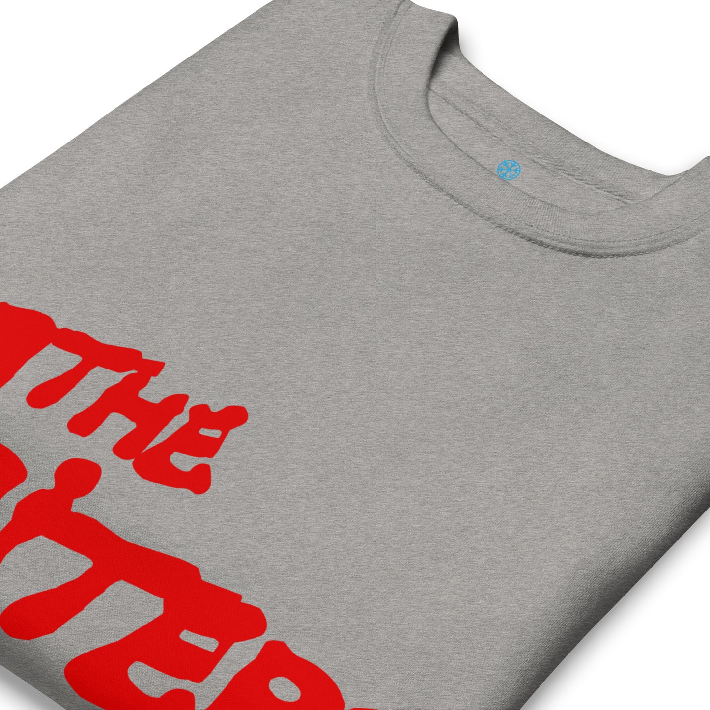 Gray-The Writers Graffiti Lettering Sweatshirt from B.Different Clothing, detail, graffiti-inspired streetwear