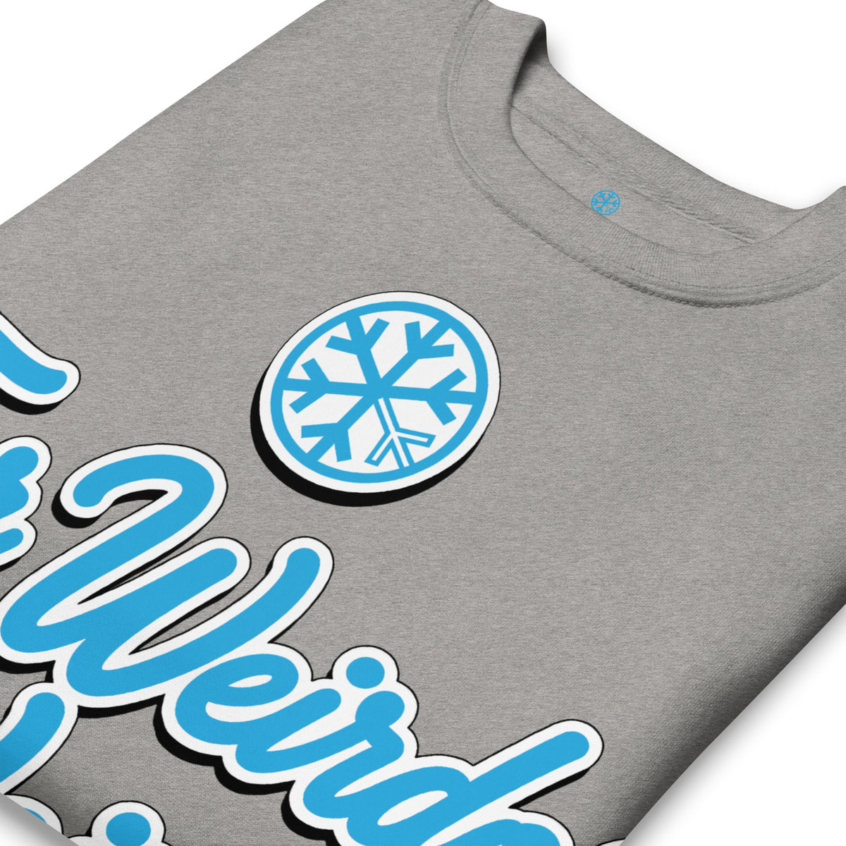 Carbon Grey-For Weirdos by Weirdos Sweatshirt from B.Different Clothing, detail, graffiti-inspired streetwear
