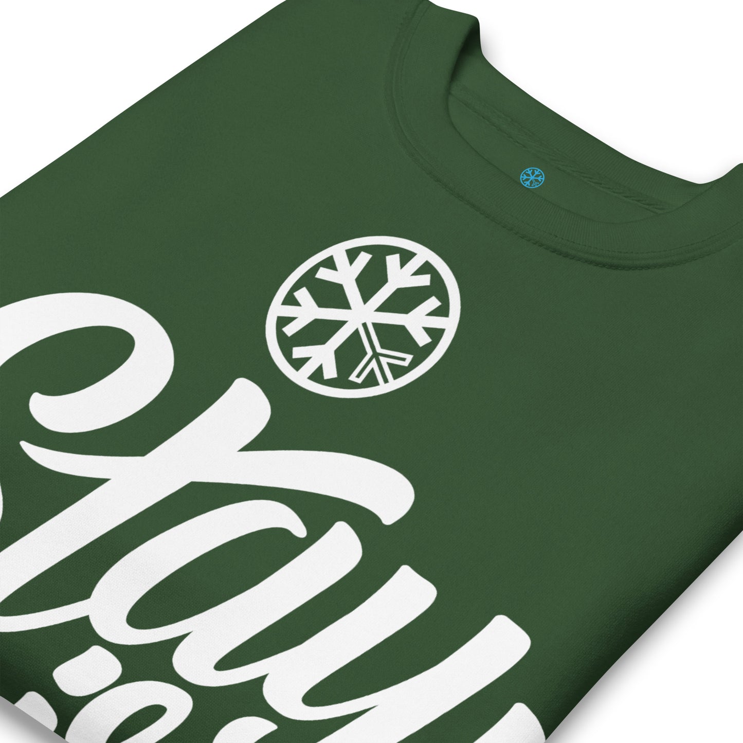 Green-Stay Weird Sweatshirt from B.Different Clothing, detail, graffiti-inspired streetwear