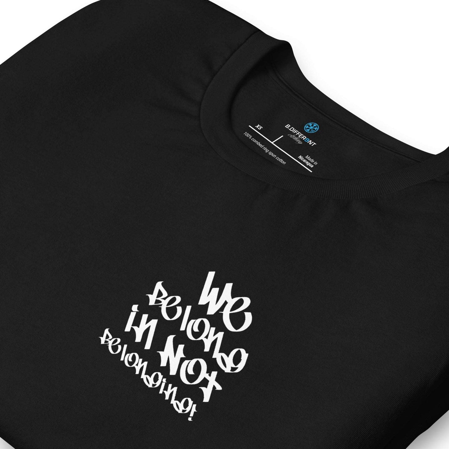 Black-Family Graffiti Handstyle Tee from B.Different Clothing, detail, graffiti-inspired streetwear t-shirt