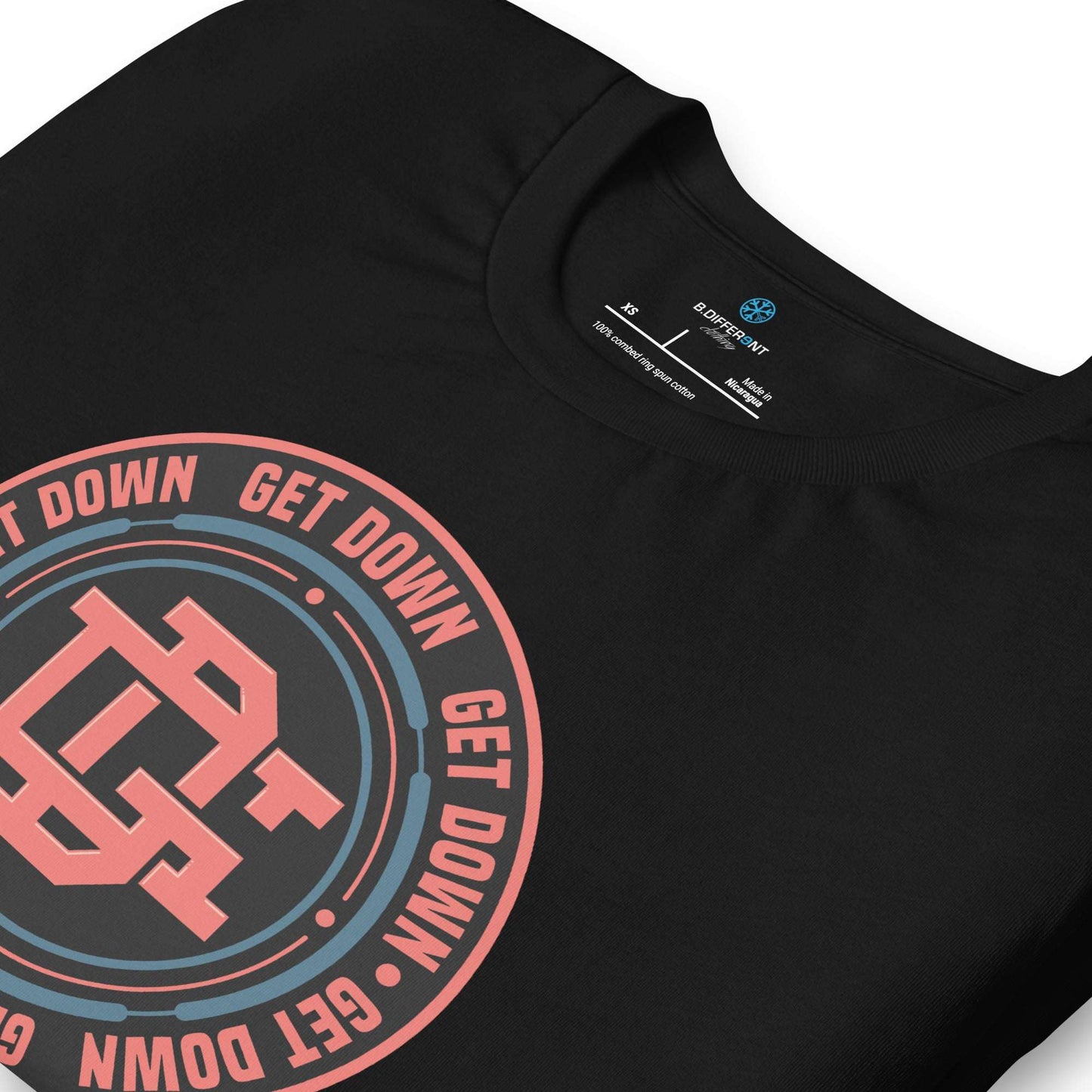 black-get-down-logo-tee-by-b.different-clothing-graffiti-inspired-independent-streetwear-brand
