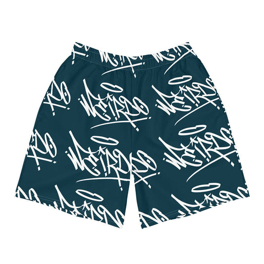 front of weirdo tag shorts navy by B.Different Clothing independent streetwear inspired by street art graffiti