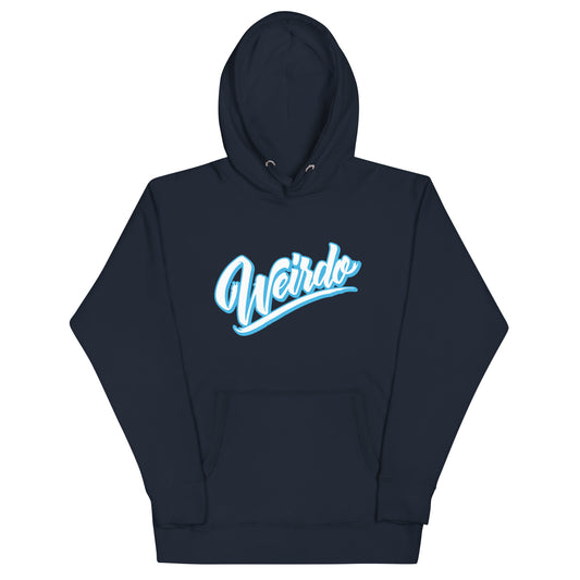 hoodie Weirdo navy by B.Different Clothing independent streetwear brand inspired by street art graffiti