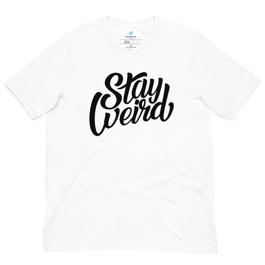 t-shirt Stay Weird Tee white by B.Different Clothing street art graffiti inspired brand