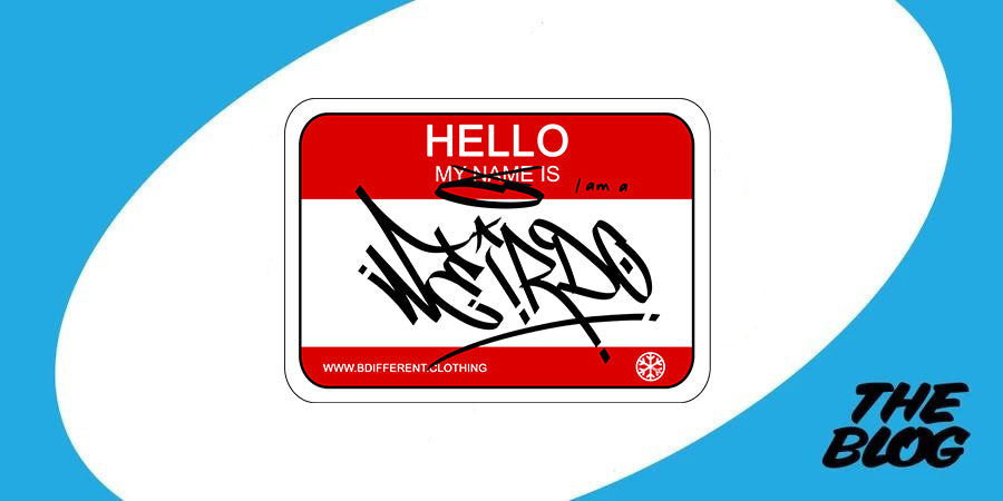 uper limited Hello My Name Is mini capsule graffiti sticker by B.Different Clothing independent streetwear