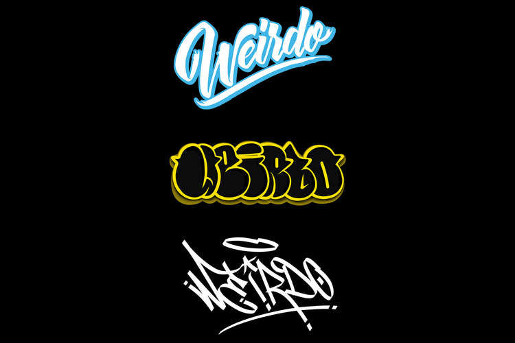weirdo collections by B.Different Clothing street art graffiti inspired brand for weirdos, outsiders, and misfits.