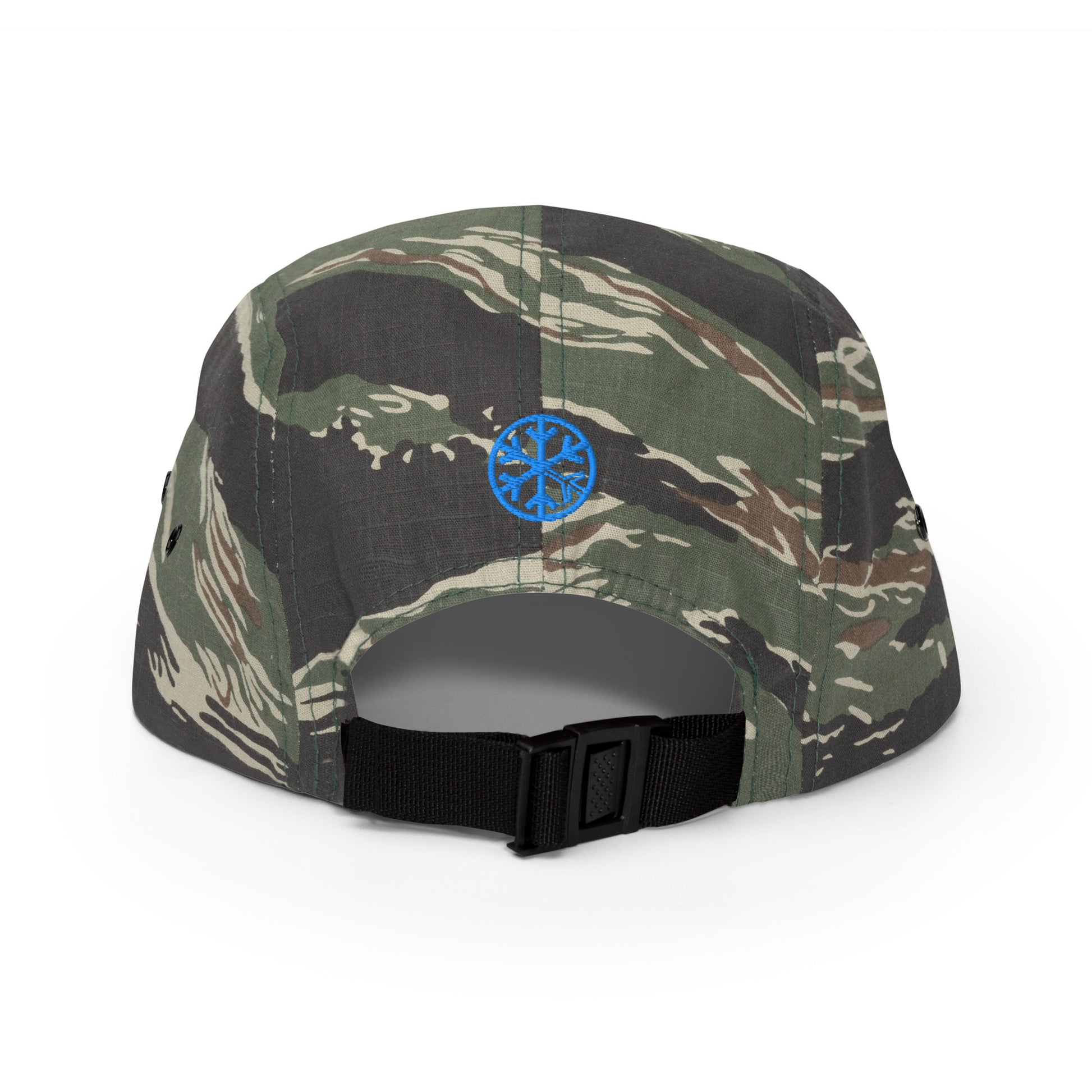 Camo-Stay Weird Graffiti Tag 5-Panel Snapback Hat from B.Different Clothing, back view, graffiti-inspired streetwear