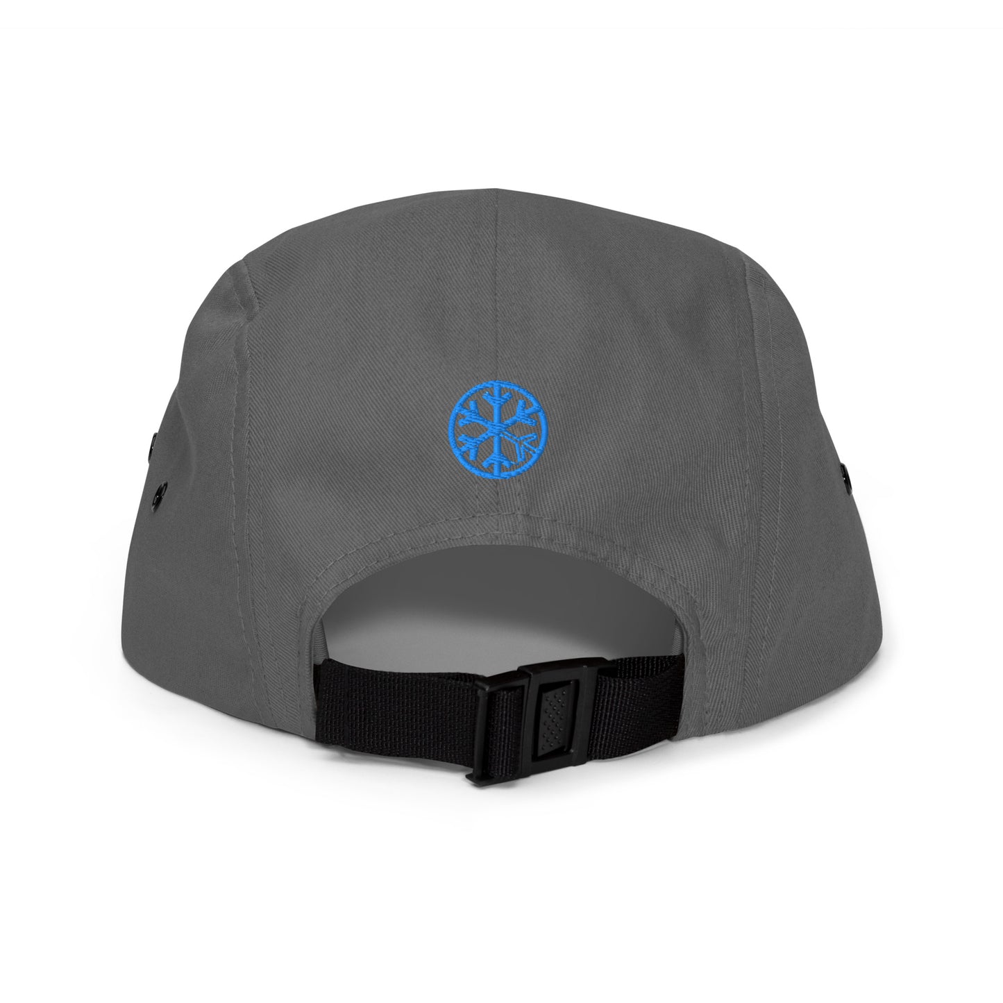 Gray-Weirdo Graffiti Tag 5-panel Snapback Hat from B.Different Clothing, back view, graffiti-inspired streetwear