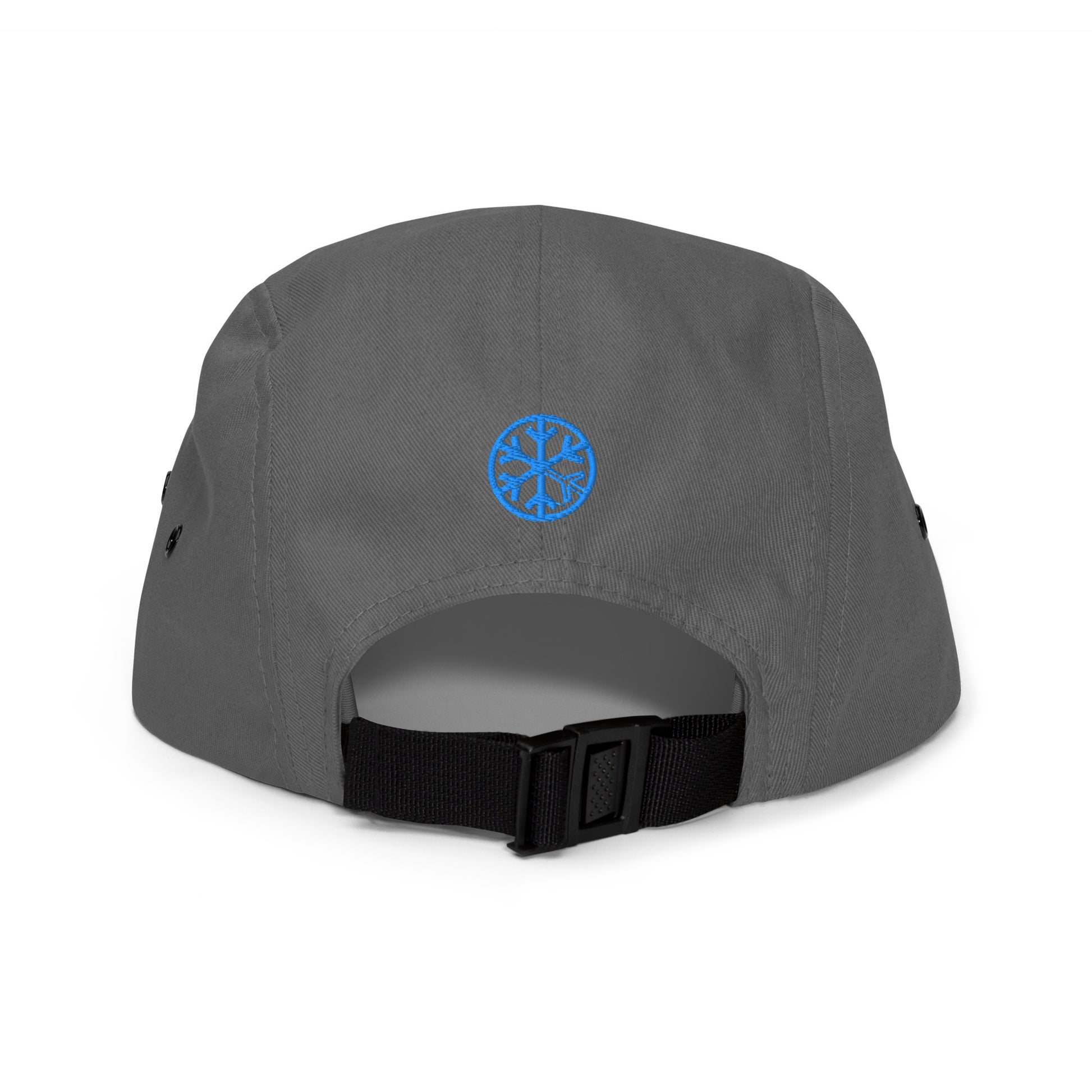 Gray-Antisocial Graffiti Hollow 5-Panel Snapback Hat from B.Different Clothing, back view, graffiti-inspired streetwear