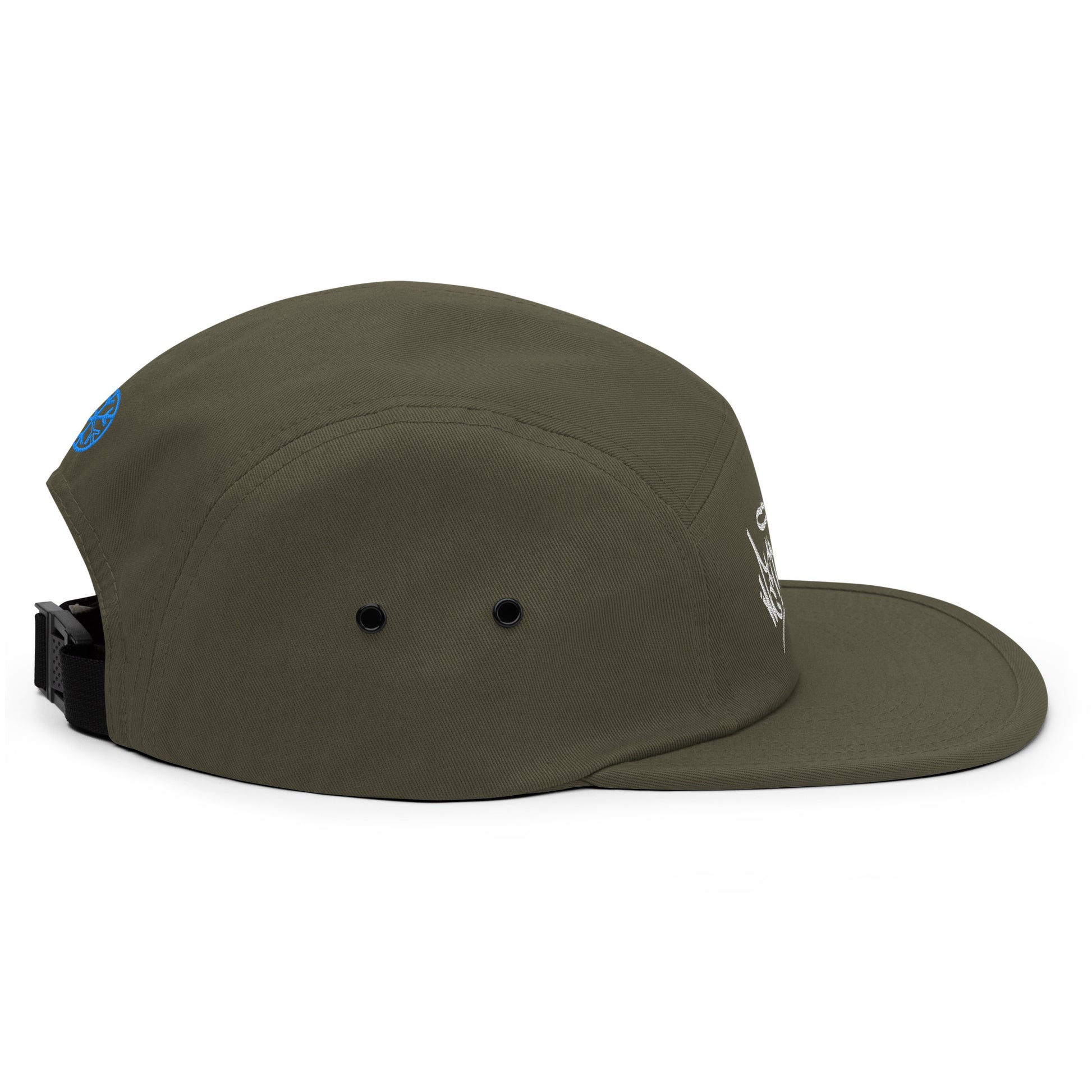 Green-Weirdo Graffiti Tag 5-panel Snapback Hat from B.Different Clothing, right view, graffiti-inspired streetwear