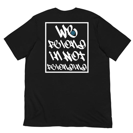 Black-Family Graffiti Handstyle Tee from B.Different Clothing, back view, graffiti-inspired streetwear t-shirt