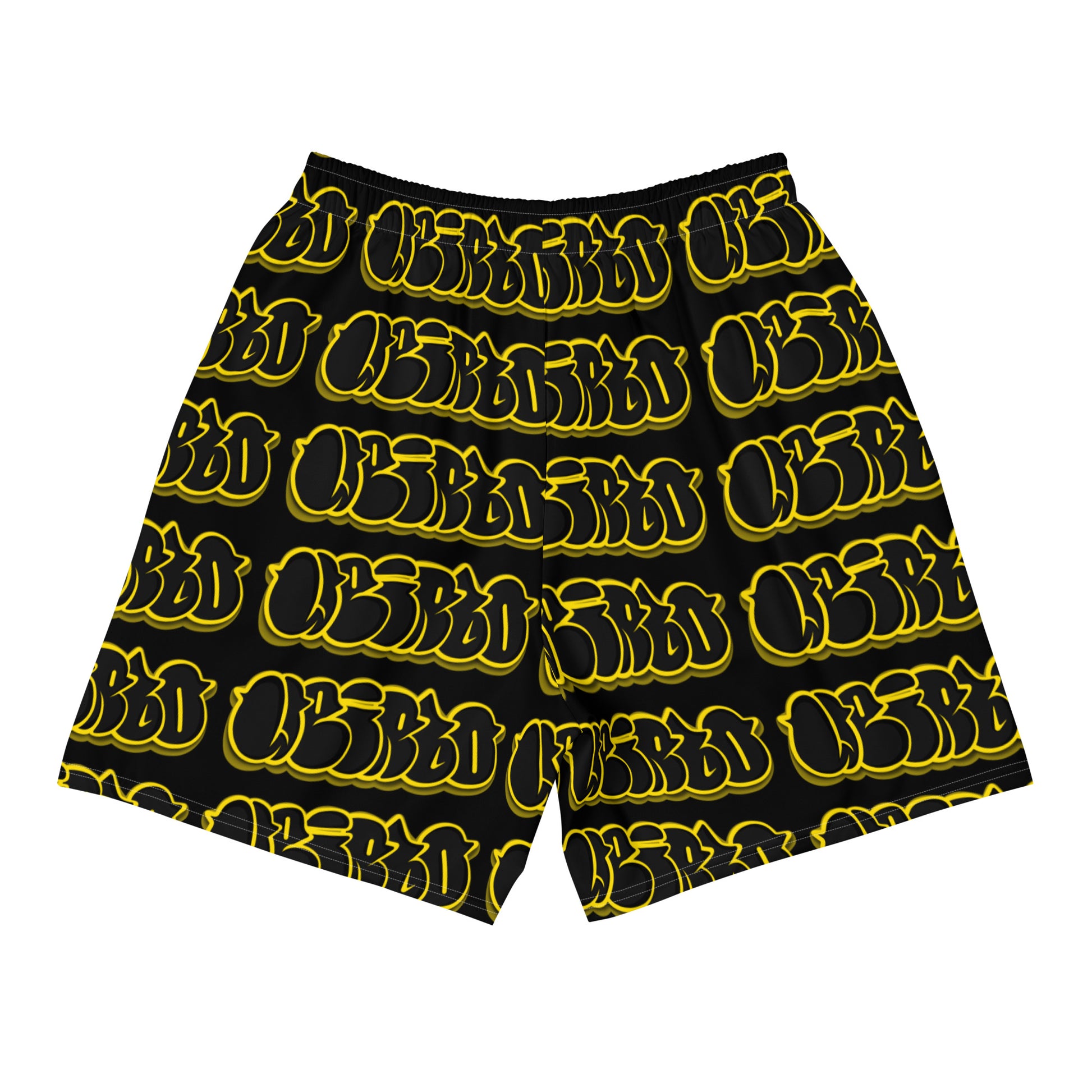 back of weirdo throwie shorts black by B.Different Clothing independent streetwear inspired by street art graffiti