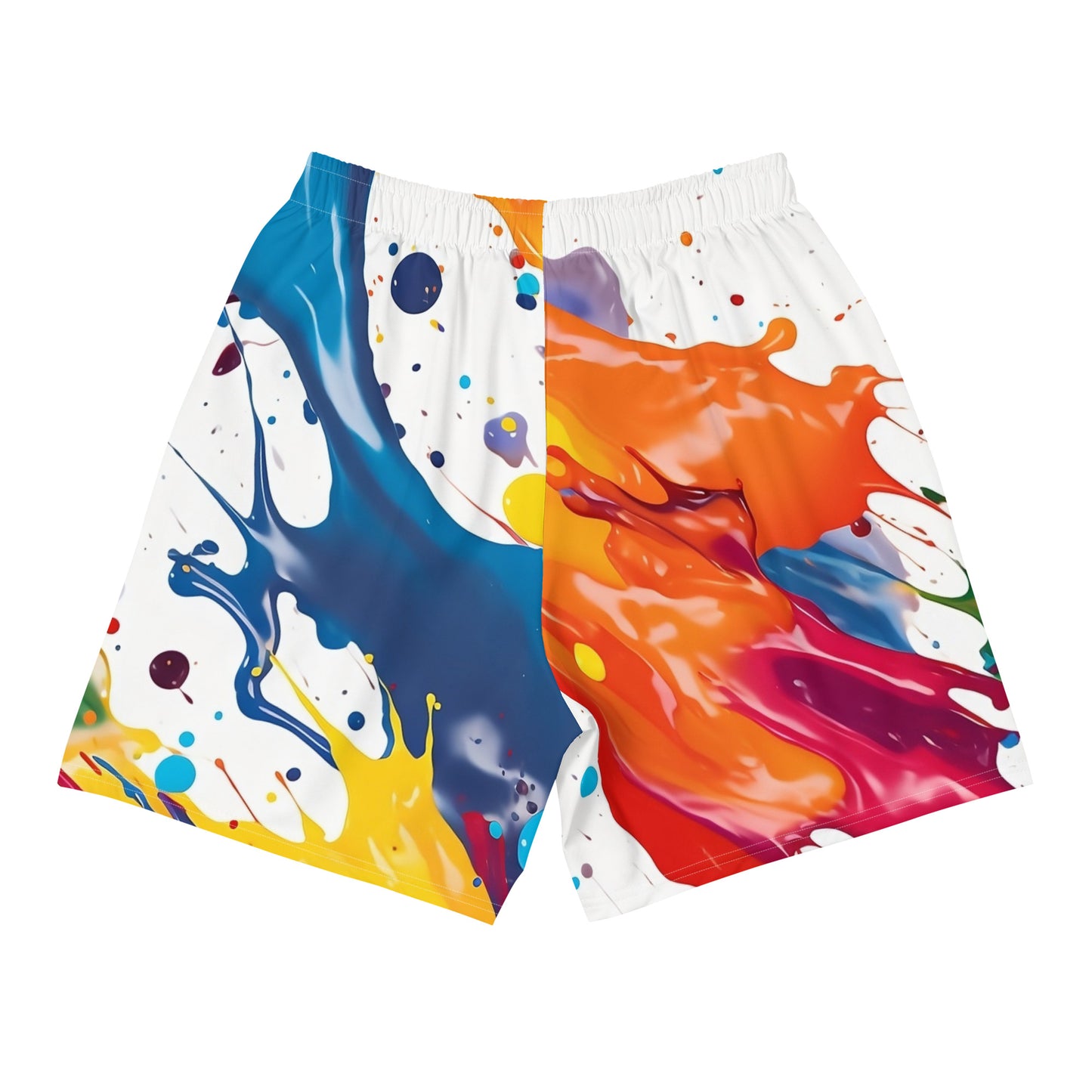 back of paint splatters shorts by B.Different Clothing independent streetwear inspired by street art graffiti