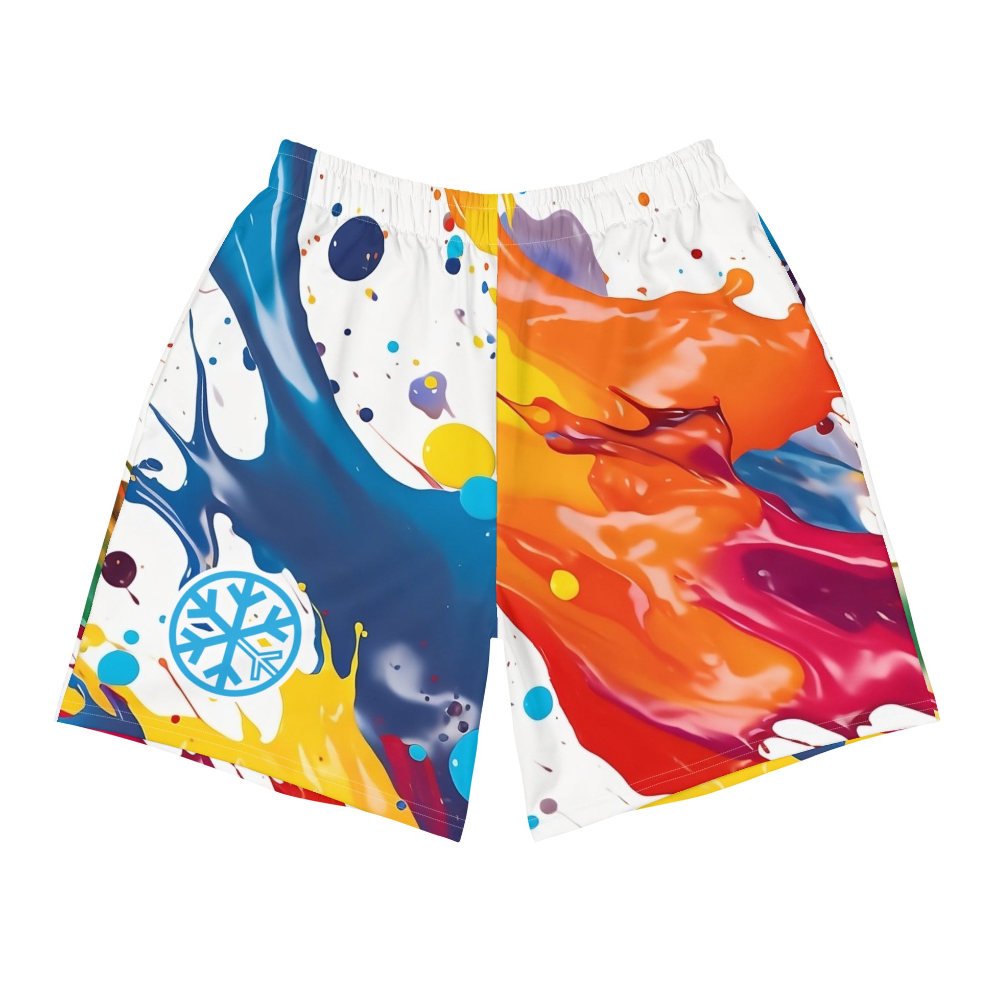 front of paint splatters shorts by B.Different Clothing independent streetwear inspired by street art graffiti