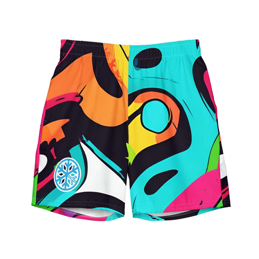 paint blend swim shorts by B.Different Clothing independent streetwear inspired by street art graffiti