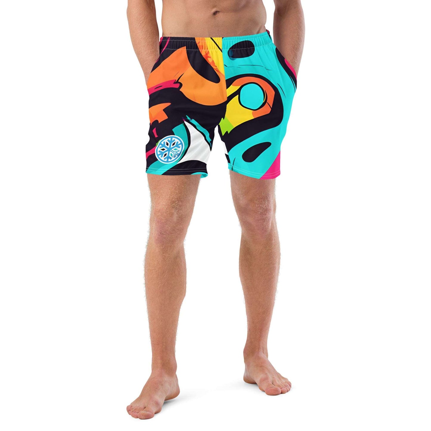 man front paint blend swim shorts by B.Different Clothing independent streetwear inspired by street art graffiti