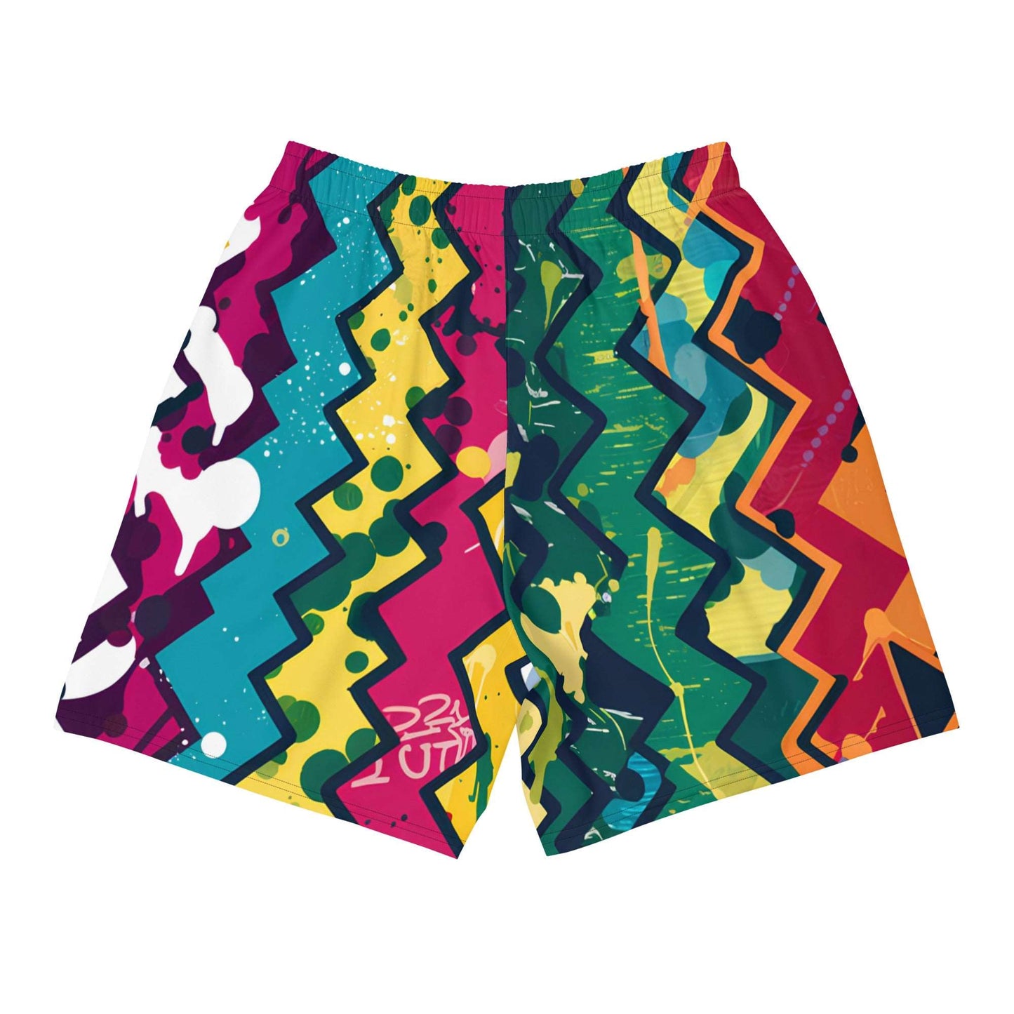 back of zigzag shorts by B.Different Clothing independent streetwear inspired by street art graffiti