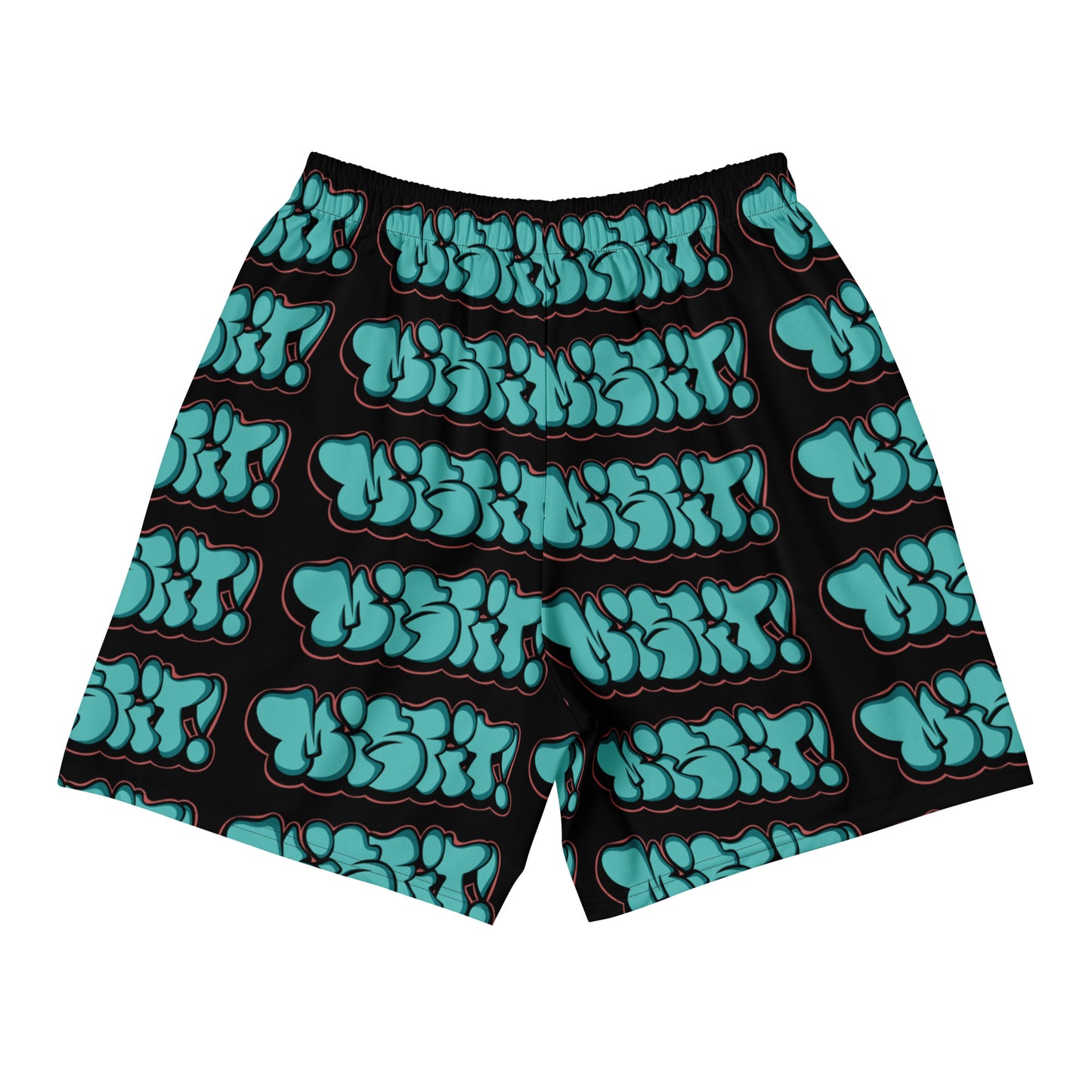 Black-Misfit Graffiti Throwie Shorts from B.Different Clothing, back view, graffiti-inspired streetwear