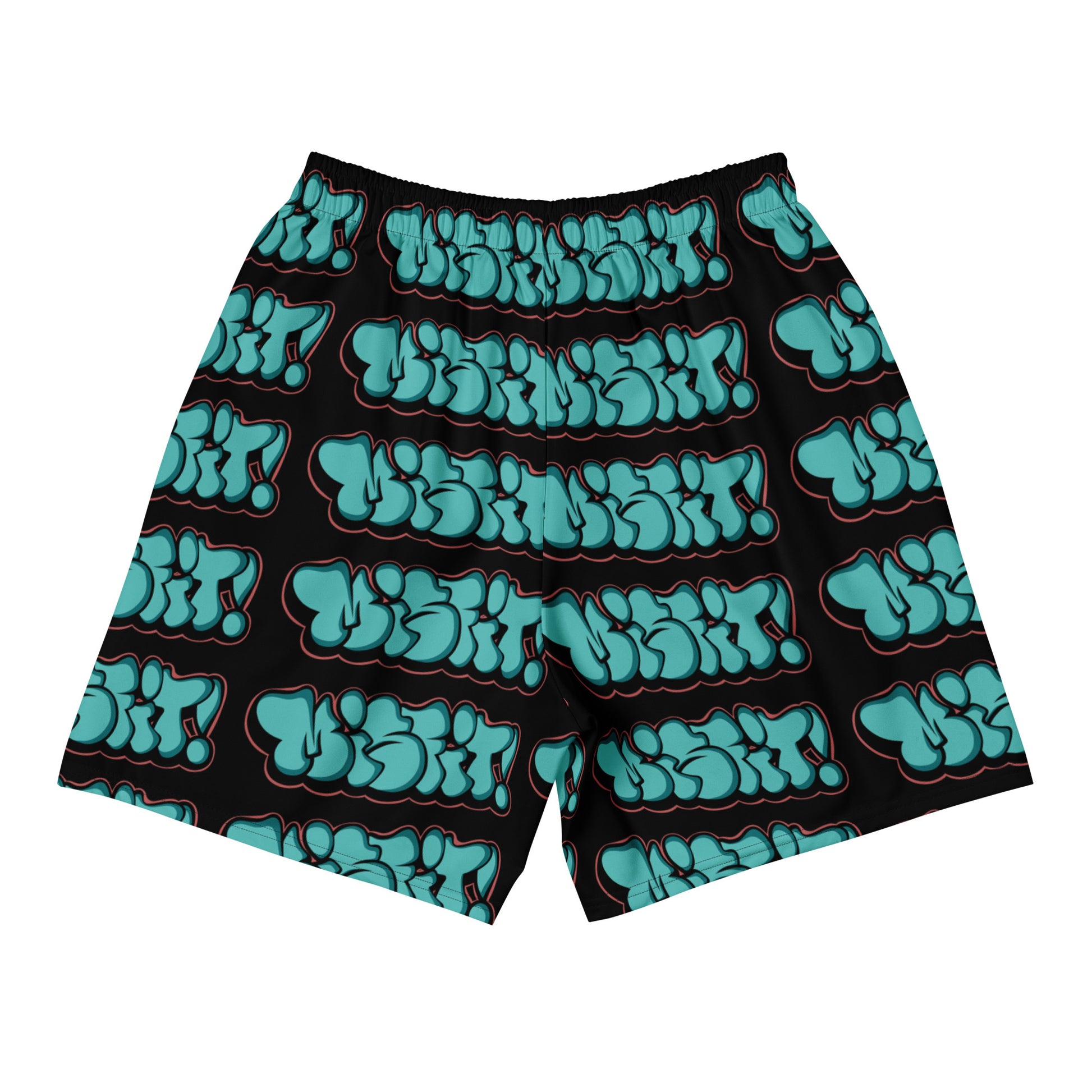 Black-Misfit Graffiti Throwie Shorts from B.Different Clothing, back view, graffiti-inspired streetwear