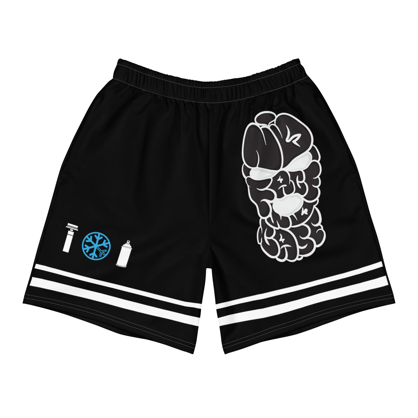 no face no case throwie shorts by b.different clothing graffiti street art inspired independent streetwear for weirdos, outsiders, and misfits.