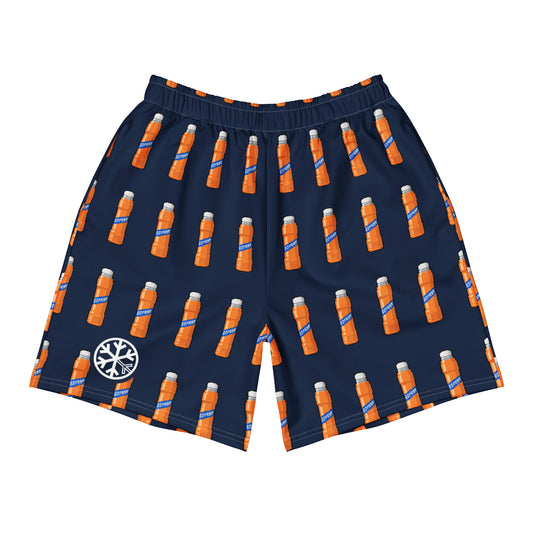 Navy-Pixel Marker Graffiti Shorts from B.Different Clothing, front view, graffiti-inspired streetwear
