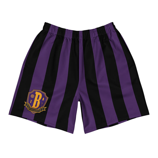 Purple-Pixel Spray Can Graffiti Shorts from B.Different Clothing, front view, graffiti-inspired streetwear