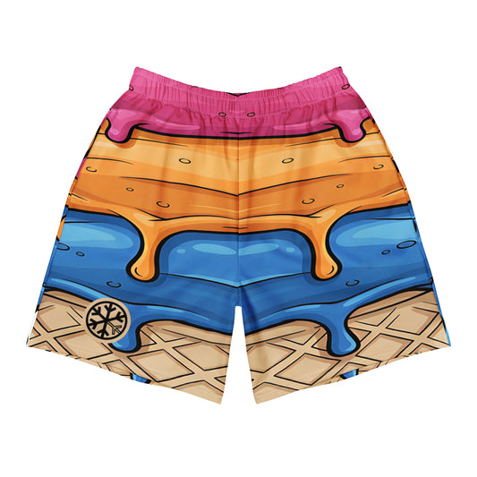 -Ice Cream Gang Shorts from B.Different Clothing, front view, graffiti-inspired streetwear