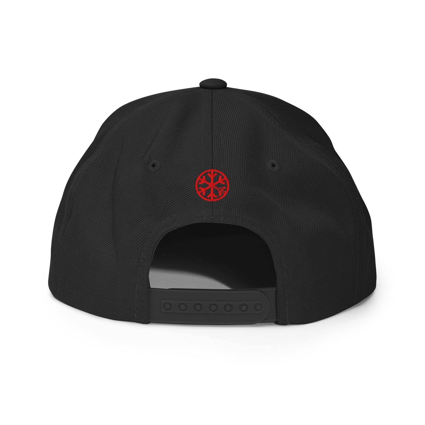 Black-Stranger Graffs Snapback Hat from B.Different Clothing, back view, graffiti-inspired streetwear