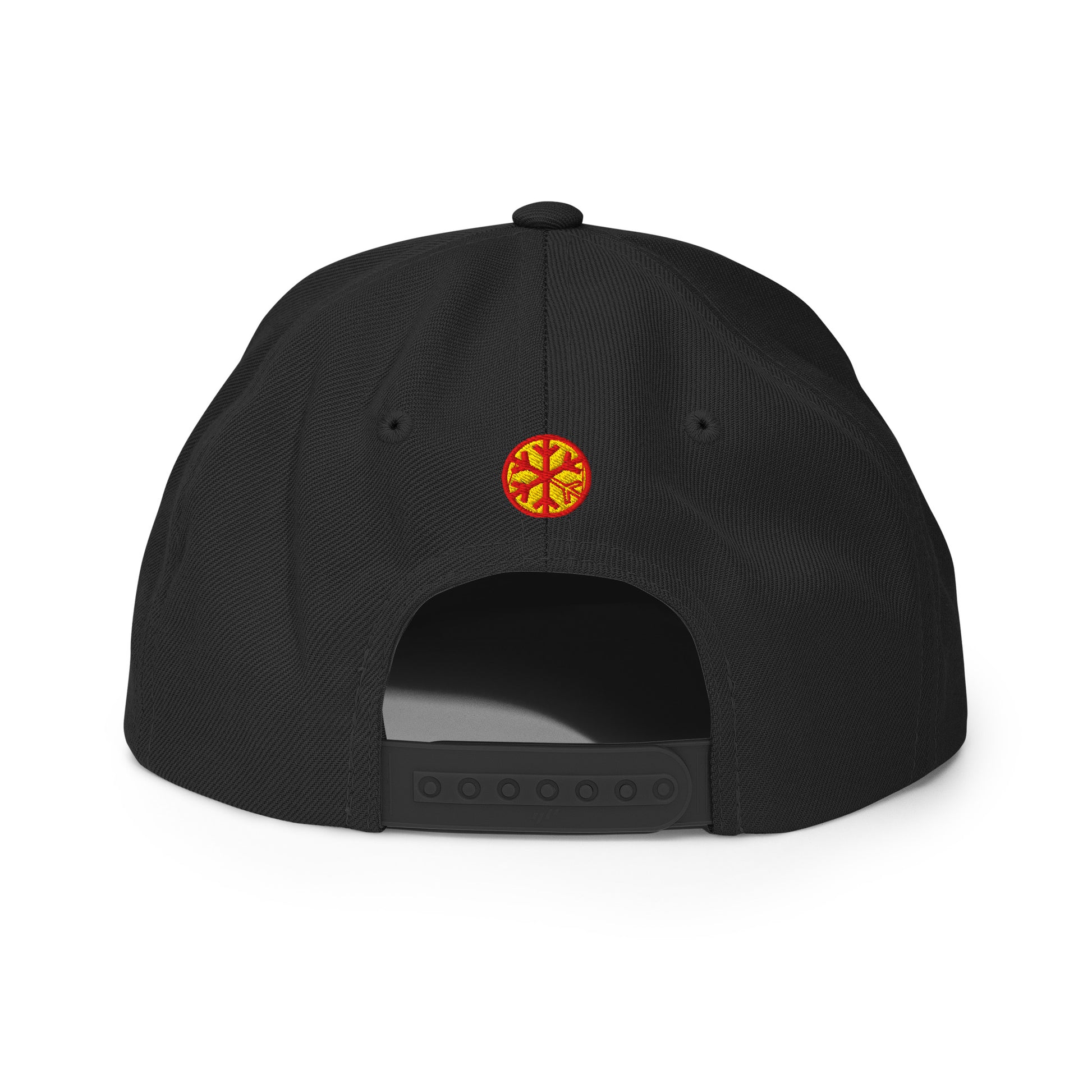 Black-Superweird Snapback Hat from B.Different Clothing, back view, graffiti-inspired streetwear