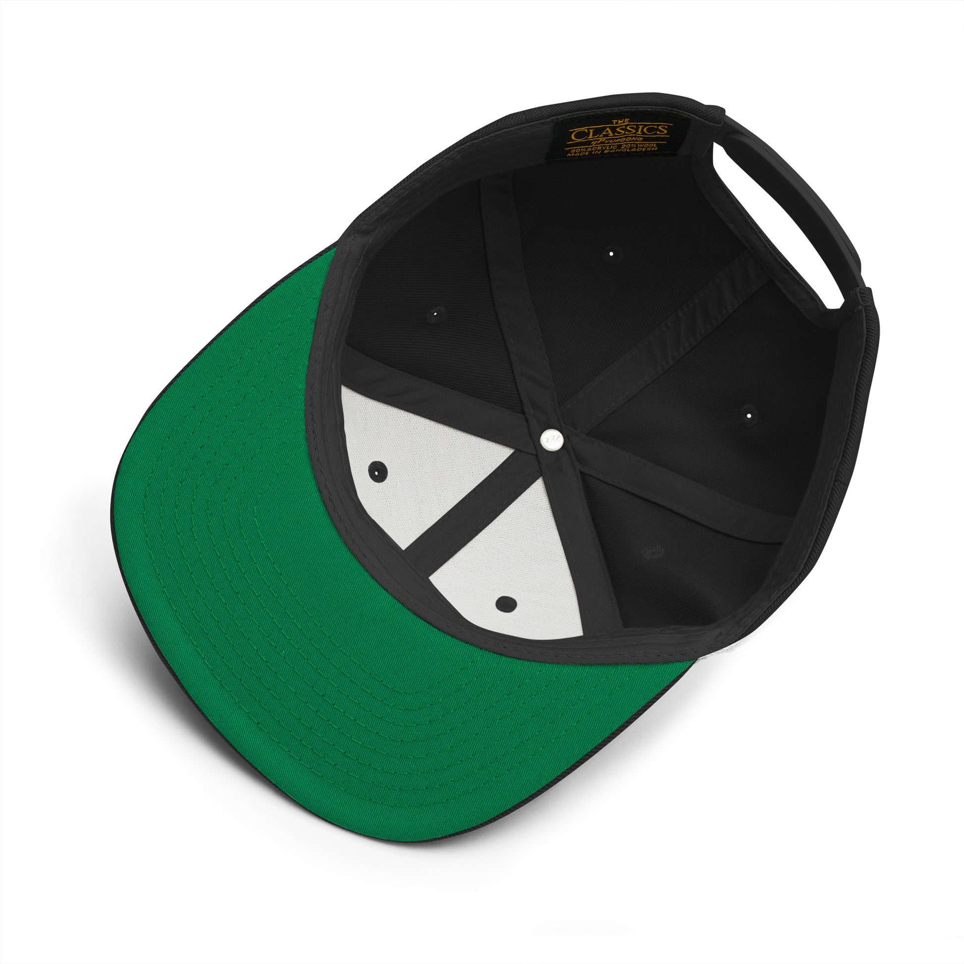 Black-Never Grow Up Graffiti Snapback Hat from B.Different Clothing, detail, graffiti-inspired streetwear