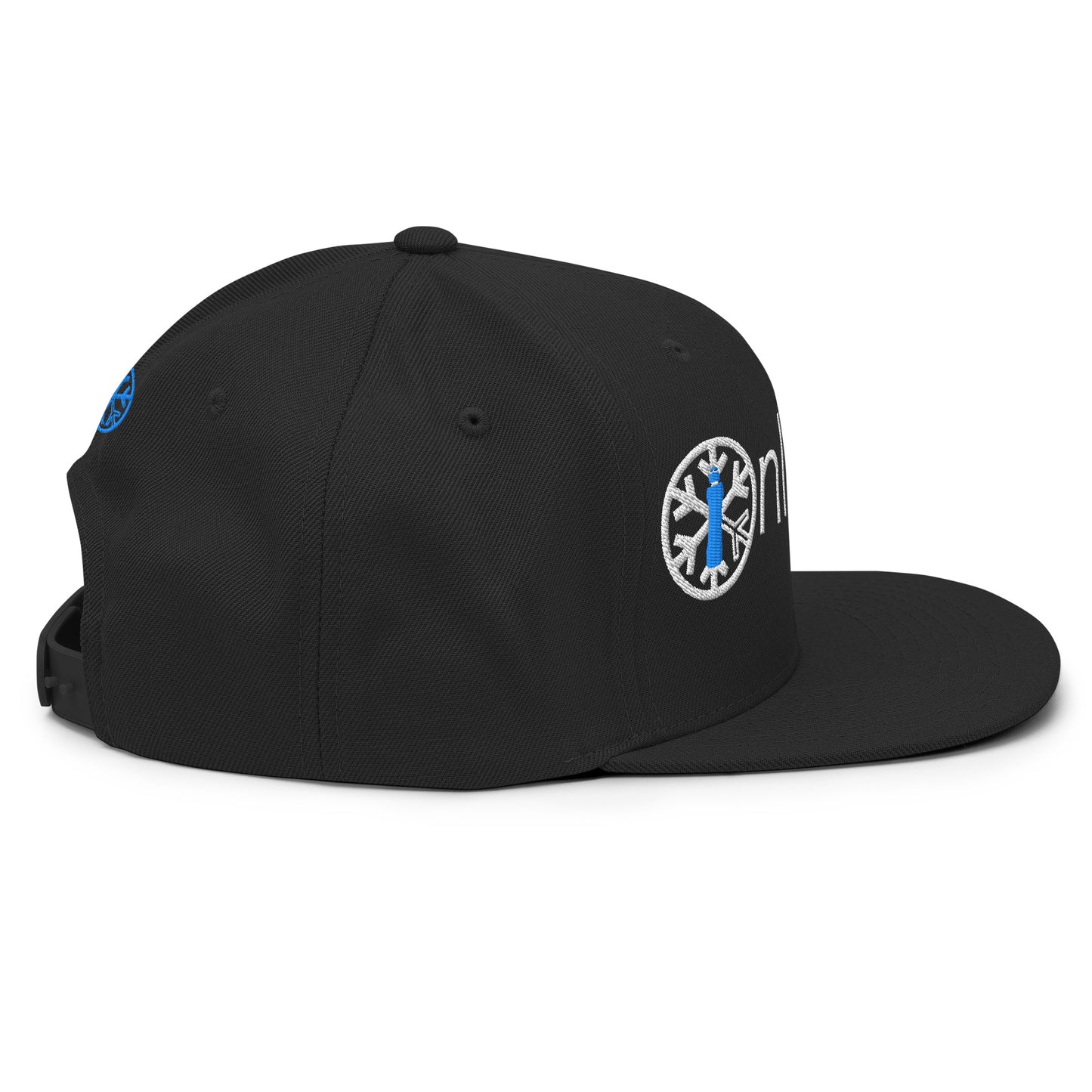 Black-Only Tags Graffiti Snapback Hat from B.Different Clothing, right view, graffiti-inspired streetwear