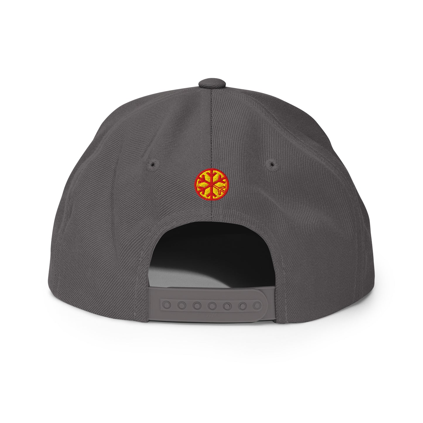 Gray-Superweird Snapback Hat from B.Different Clothing, back view, graffiti-inspired streetwear