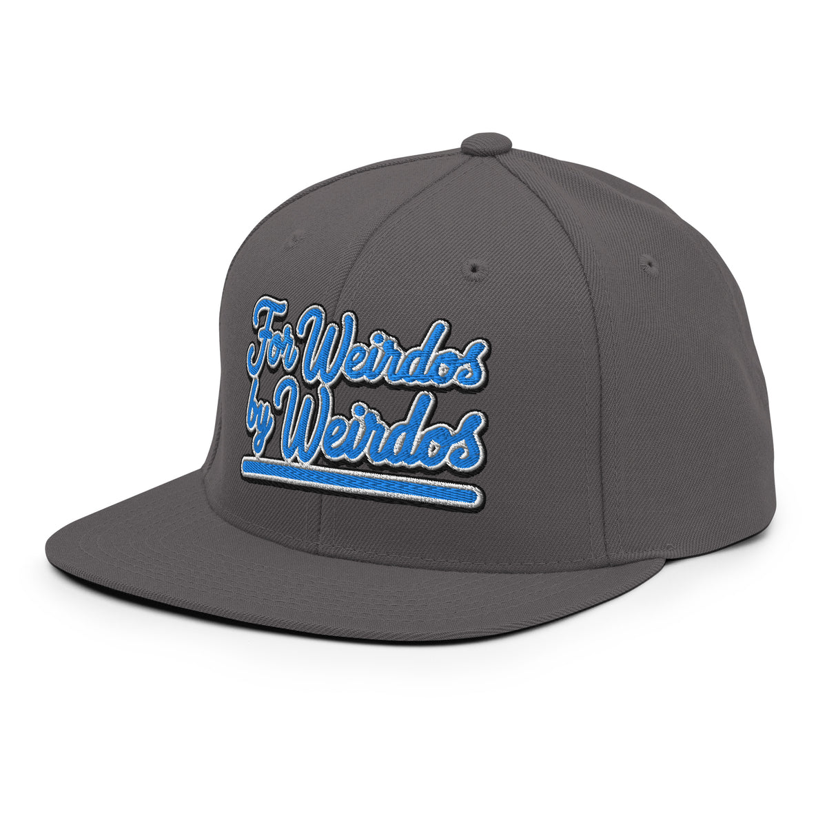 Darkgray-For Weirdos by Weirdos Snapback Hat from B.Different Clothing, left front, graffiti-inspired streetwear