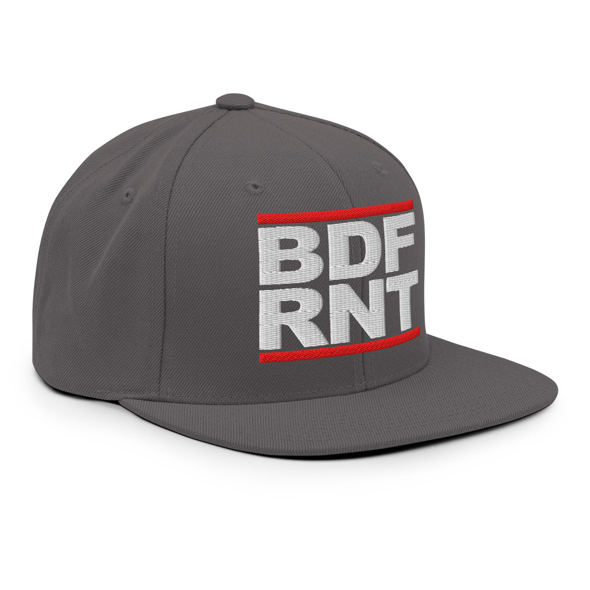 Darkgray-BDFRNT OG Snapback Hat from B.Different Clothing, right front, graffiti-inspired streetwear