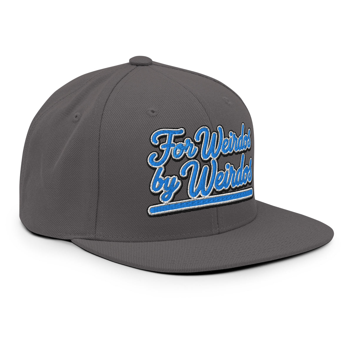 Darkgray-For Weirdos by Weirdos Snapback Hat from B.Different Clothing, right front, graffiti-inspired streetwear