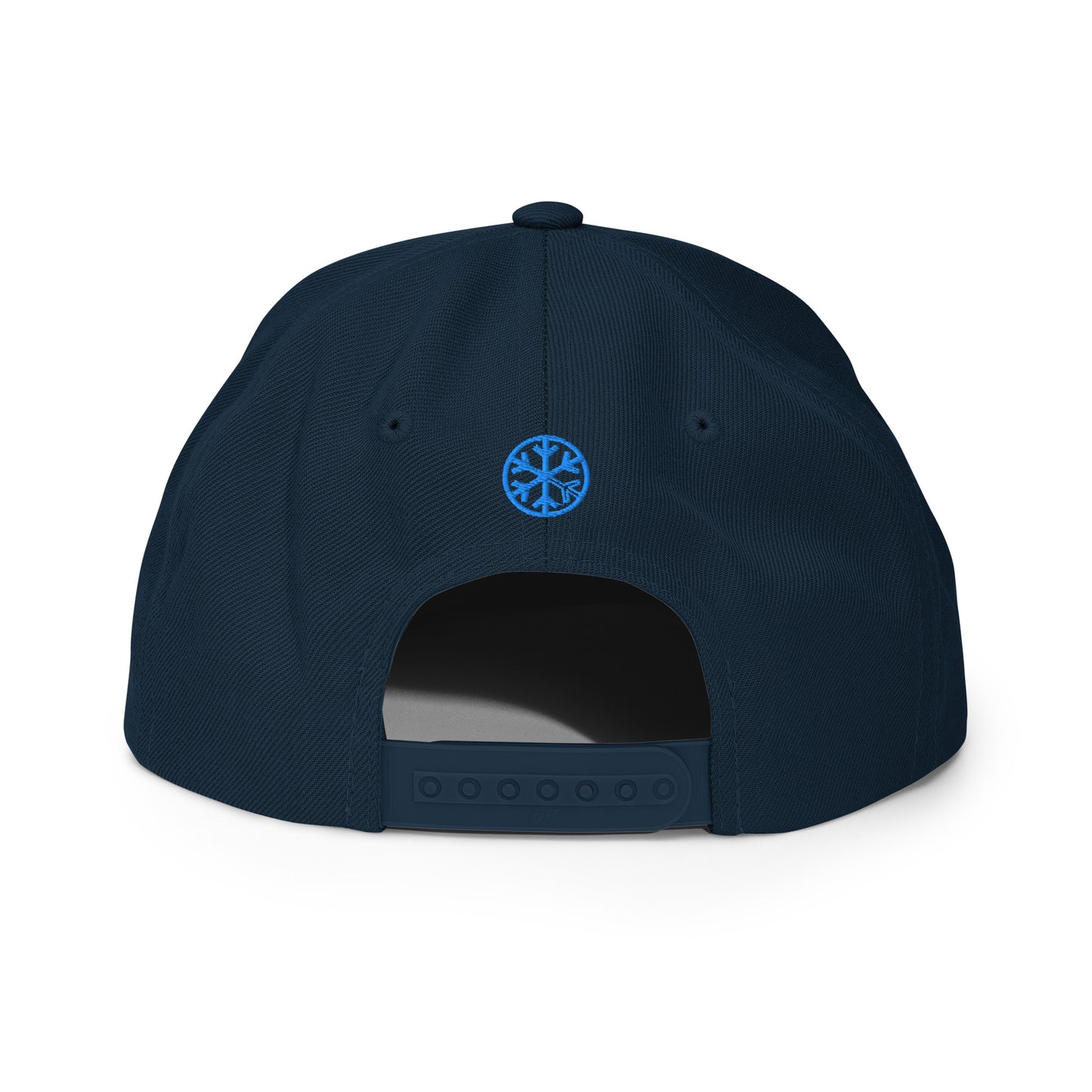 Navy-Outsider Graffiti Tag Snapback Hat by Caos One from B.Different Clothing, back view, graffiti-inspired streetwear