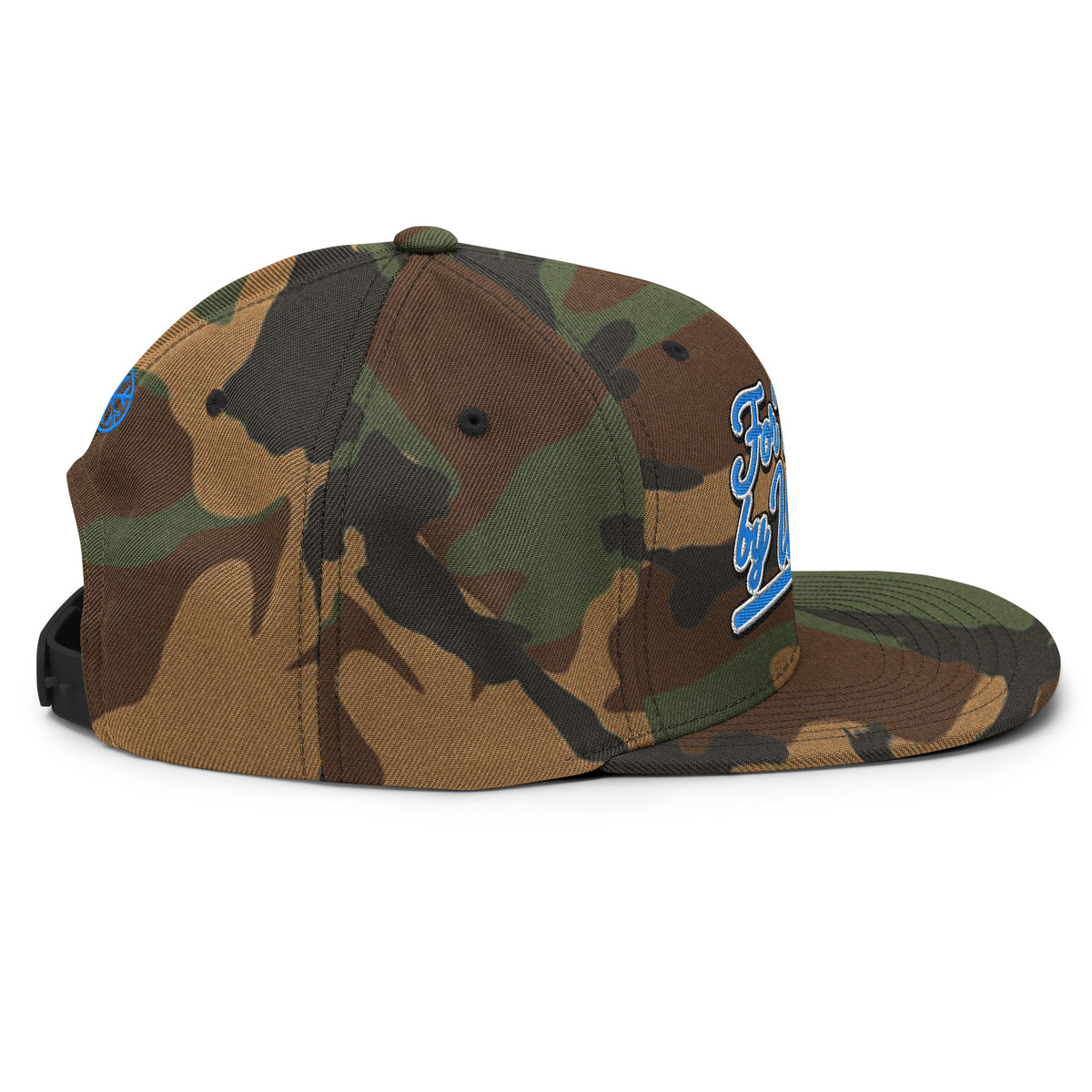 Camo-For Weirdos by Weirdos Snapback Hat from B.Different Clothing, right side, graffiti-inspired streetwear