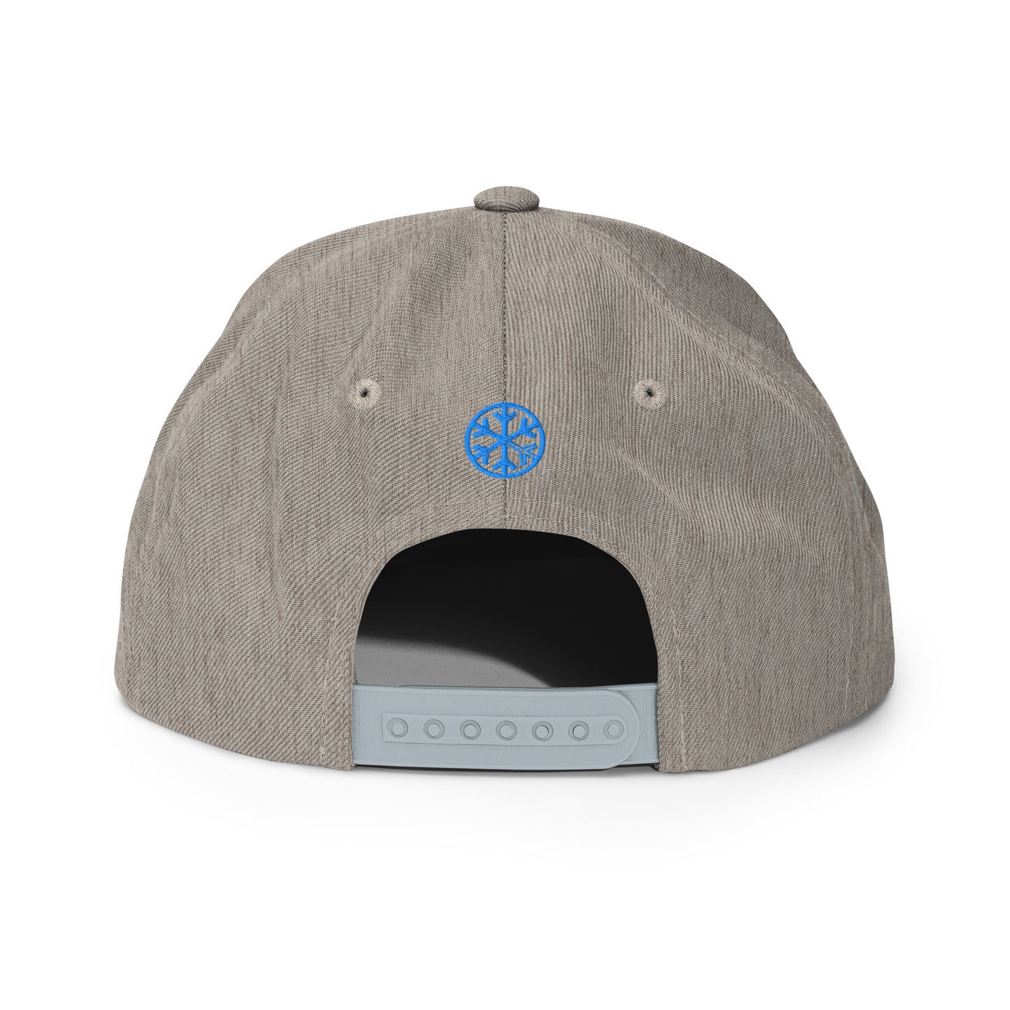 Gray-Never Grow Up Graffiti Snapback Hat from B.Different Clothing, back view, graffiti-inspired streetwear