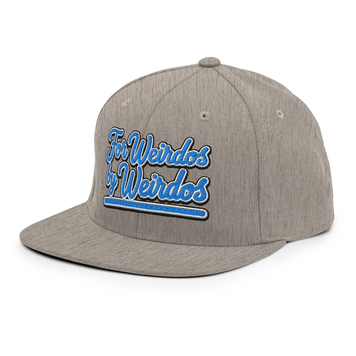 Gray-For Weirdos by Weirdos Snapback Hat from B.Different Clothing, left front, graffiti-inspired streetwear