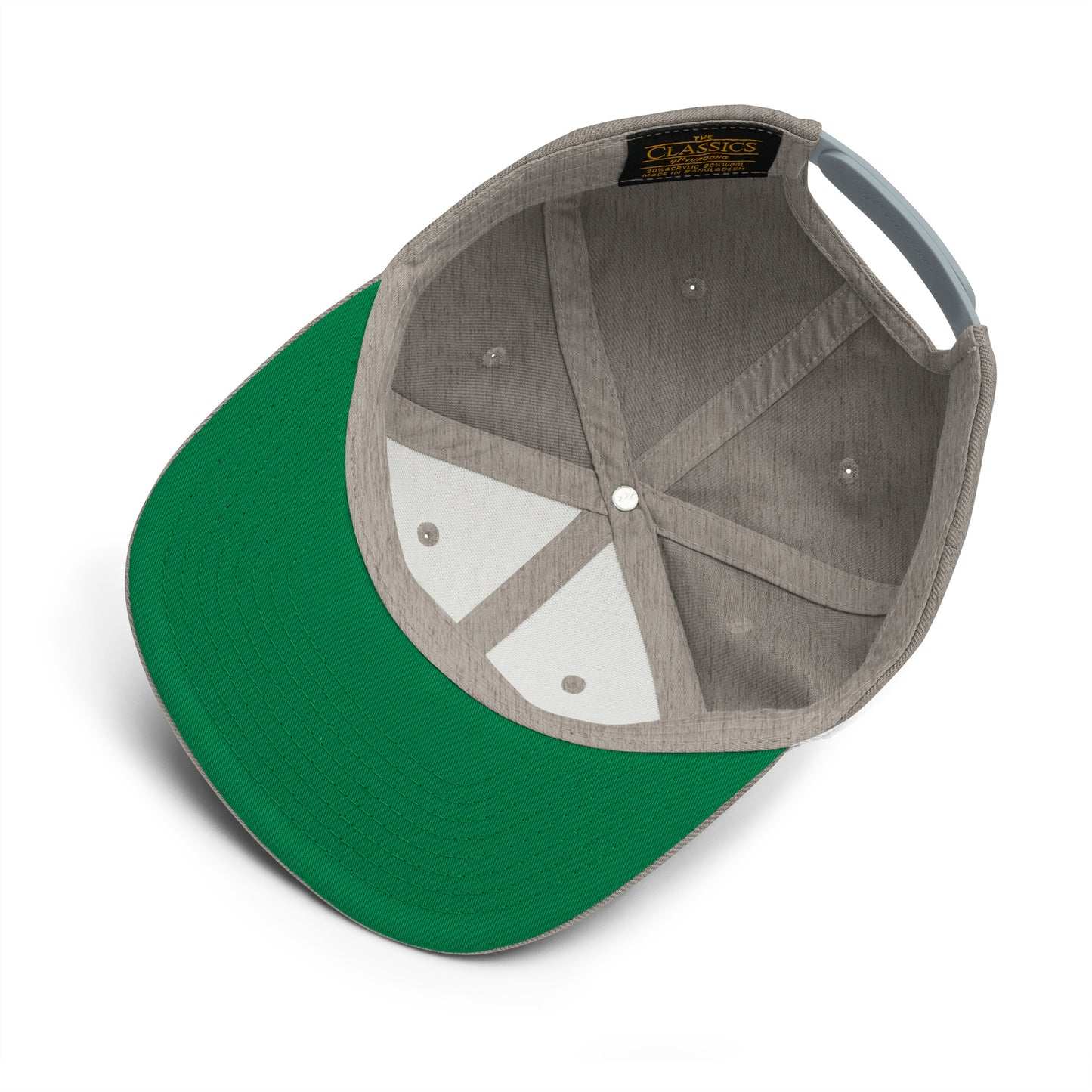 Gray-Never Grow Up Graffiti Snapback Hat from B.Different Clothing, detail, graffiti-inspired streetwear